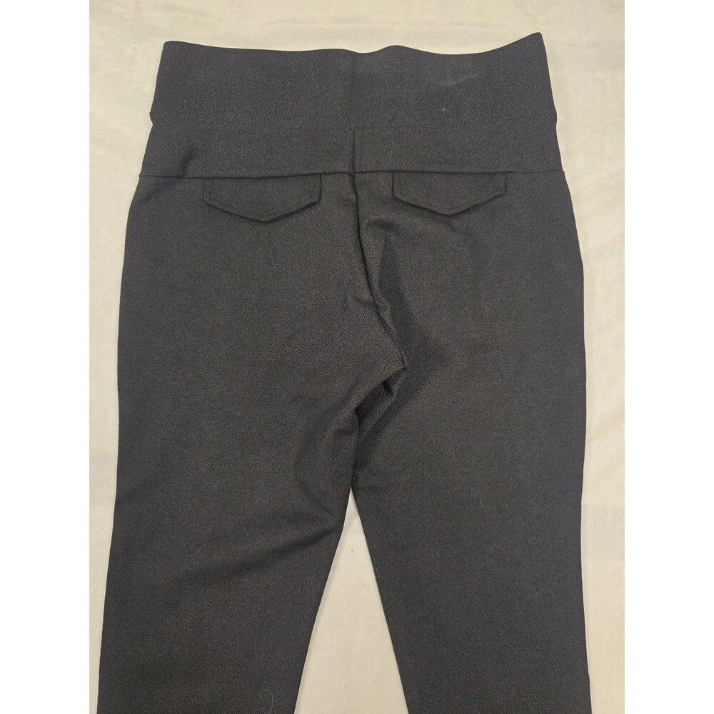 Conceited Black Dress Pants Button Flat Front Tapered Leg Solid Women - Picture 8 of 10